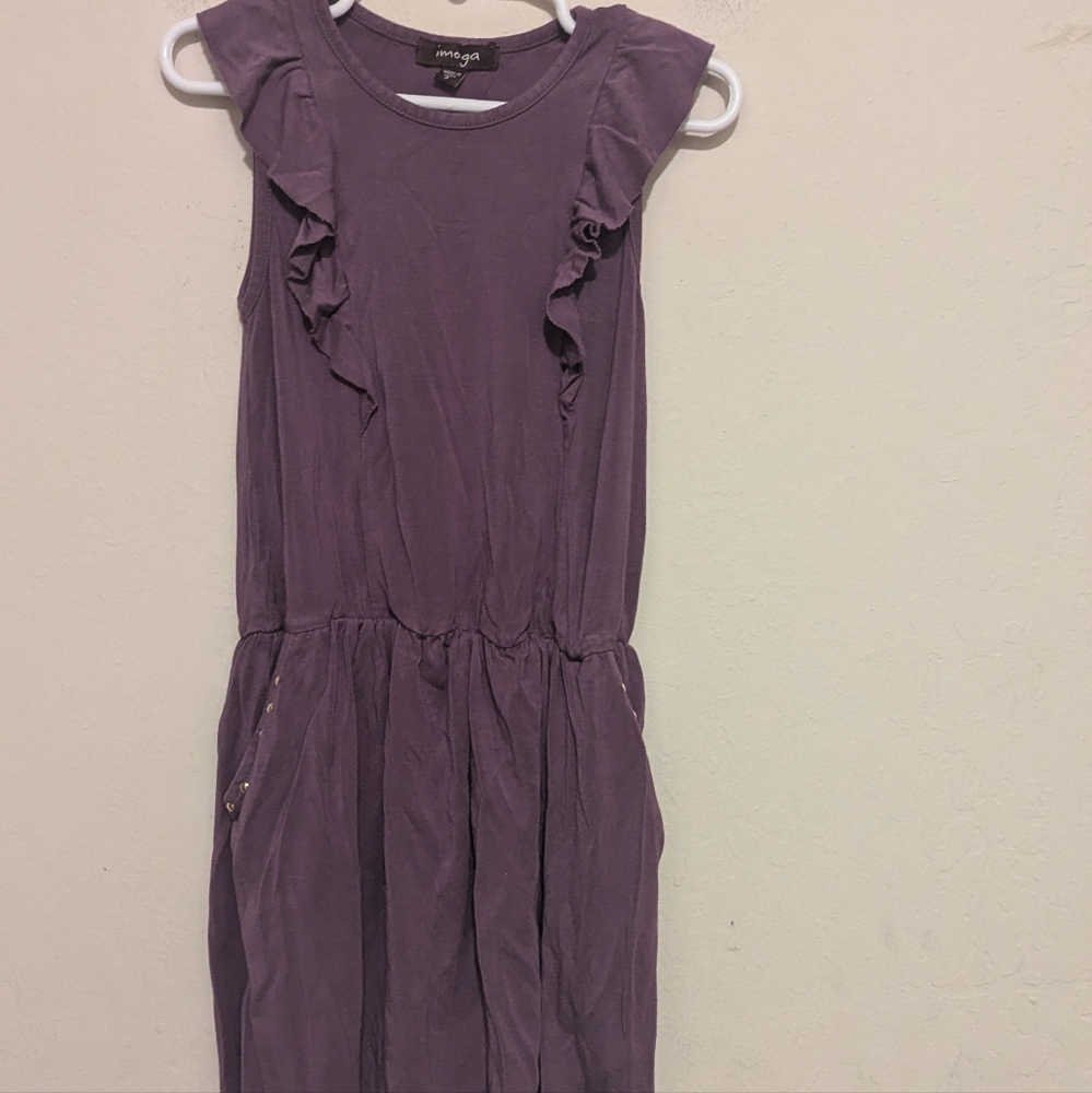 Imoga  Purple Ruffle sleeveless Dress size 5
